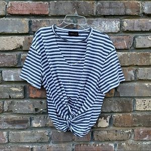 Mustard Seed Cut-Out Short Sleeve Shirt